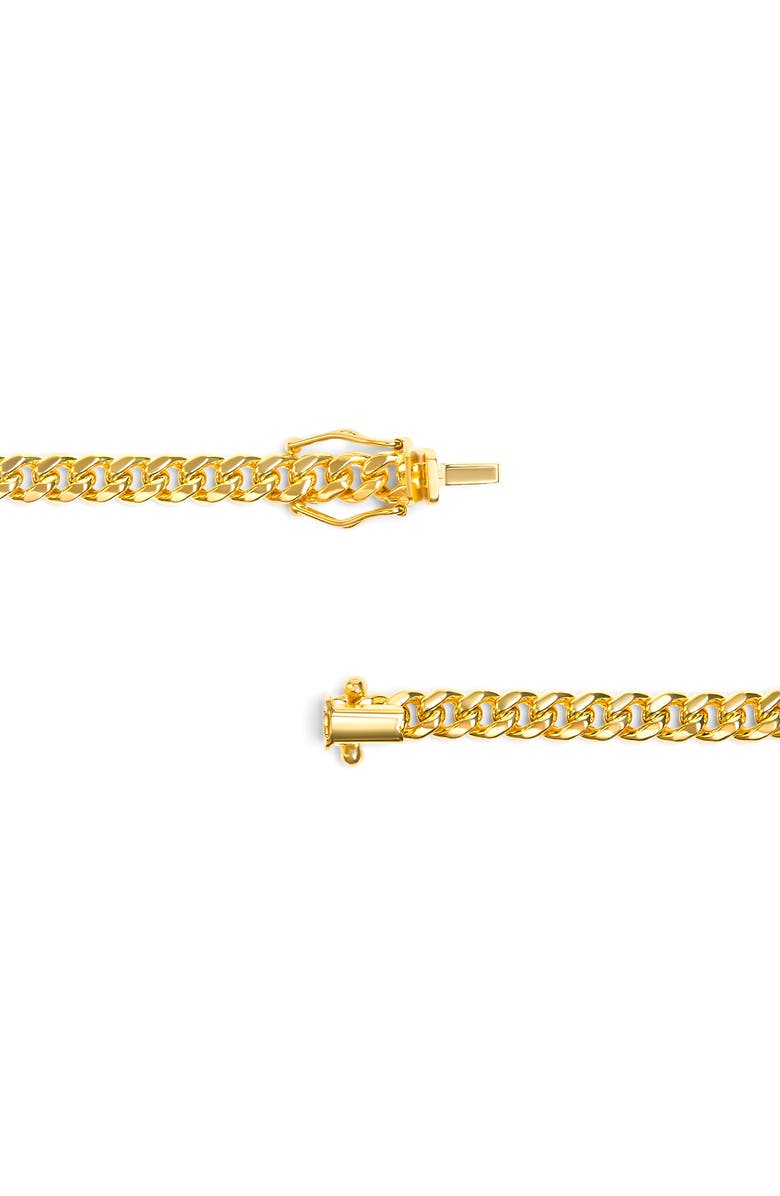 Haus of Brilliance Semi-Solid 14K Yellow Gold 4.5mm Miami Cuban Chain Necklace - Unisex Chain, Alternate, color, Yellow