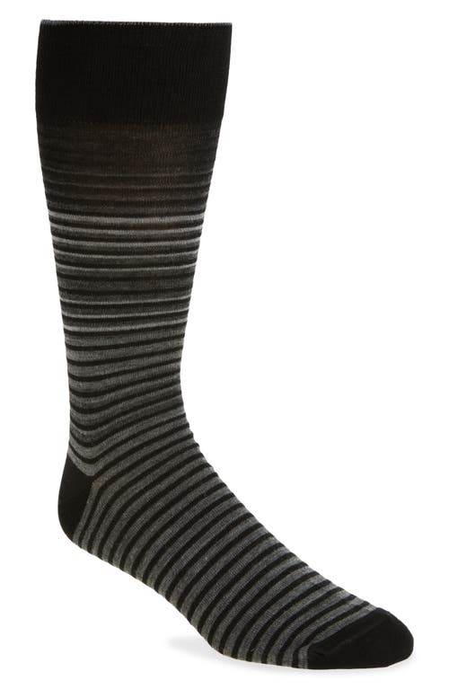 Nordstrom Gradient Stripe Wool Blend Dress Socks In Gray