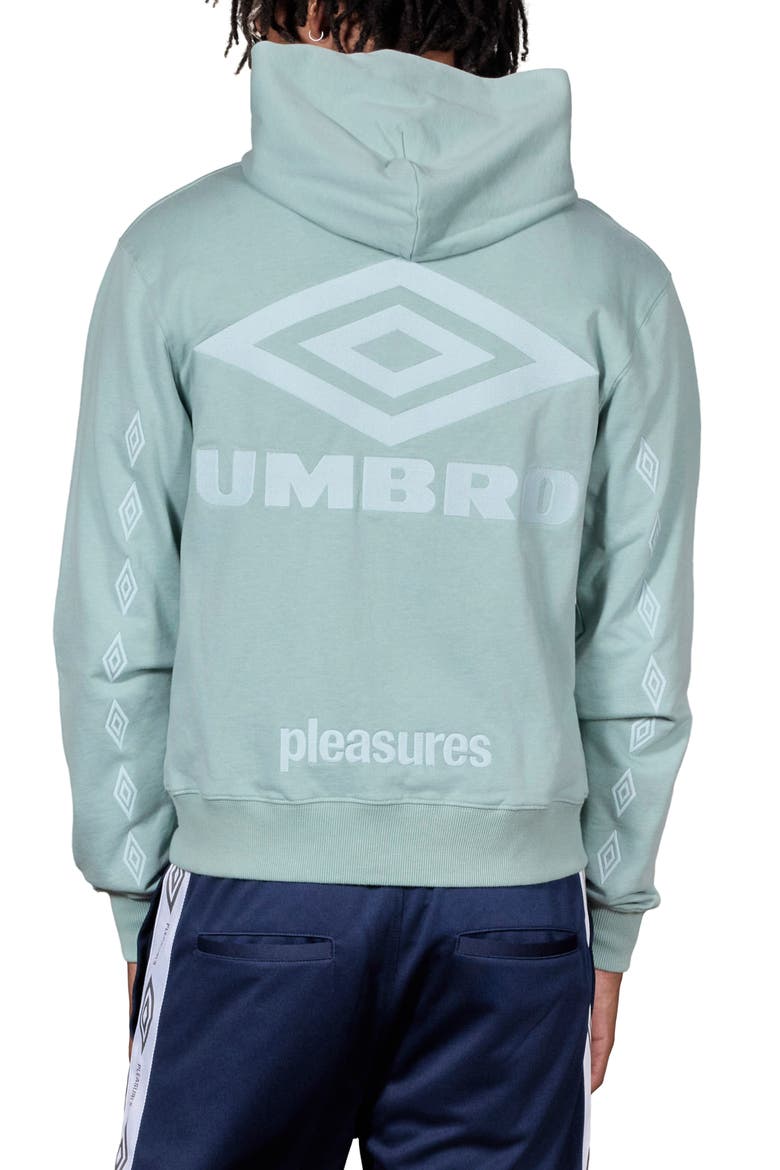 x Umbro Diamonds Fitted Zip Hoodie, Alternate, color, SAGE