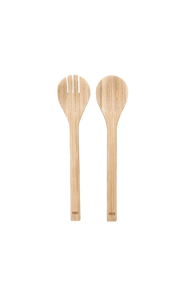 Lexa Salad Utensil Set, 12 Inch, Main, color, Natural