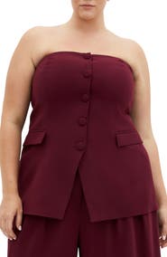 City Chic Leah Strapless Bustier Top