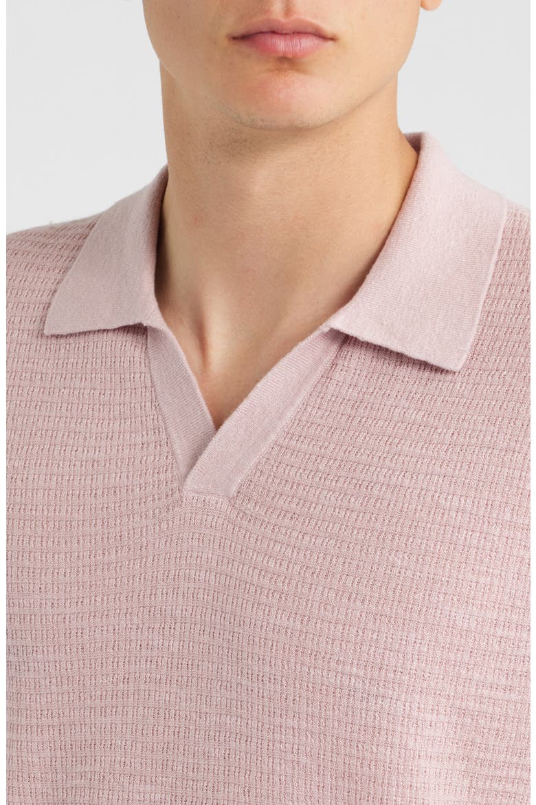 Brenan Linen Blend Polo, Alternate, color, CHALK PINK - VIN