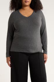 Eileen Fisher V-Neck Long Sleeve T-Shirt