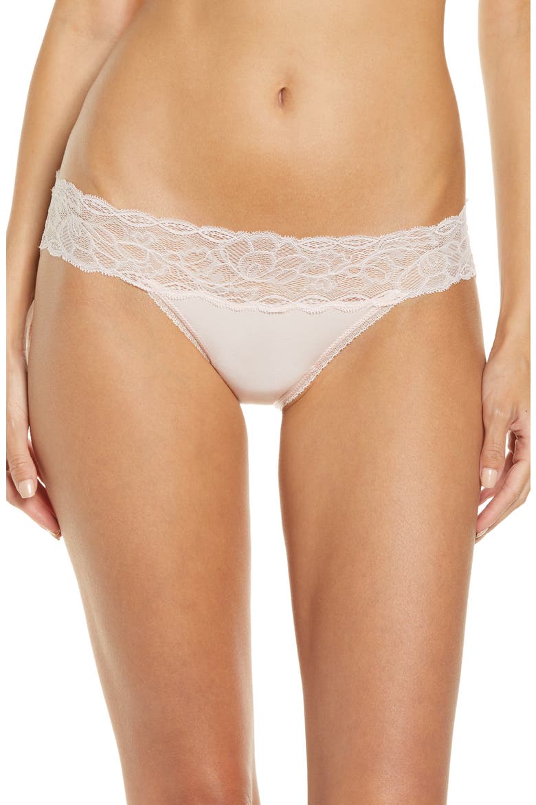Seductive Comfort Lace Bikini, Main, color, TJQ BARELY PINK