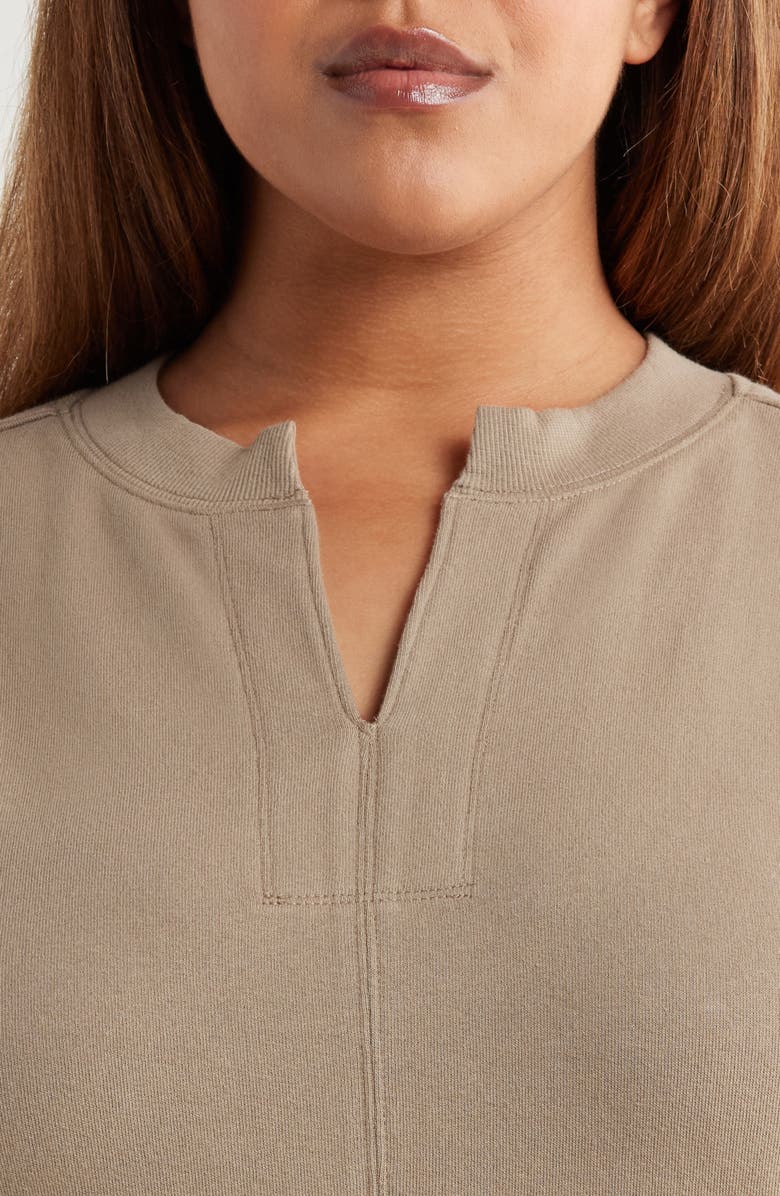 Wit & Wisdom Extended Shoulder Notch Neck Top, Alternate, color, Pond Green
