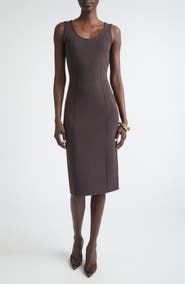 ST. JOHN Santa Roma Knit Scoop Neck Dress