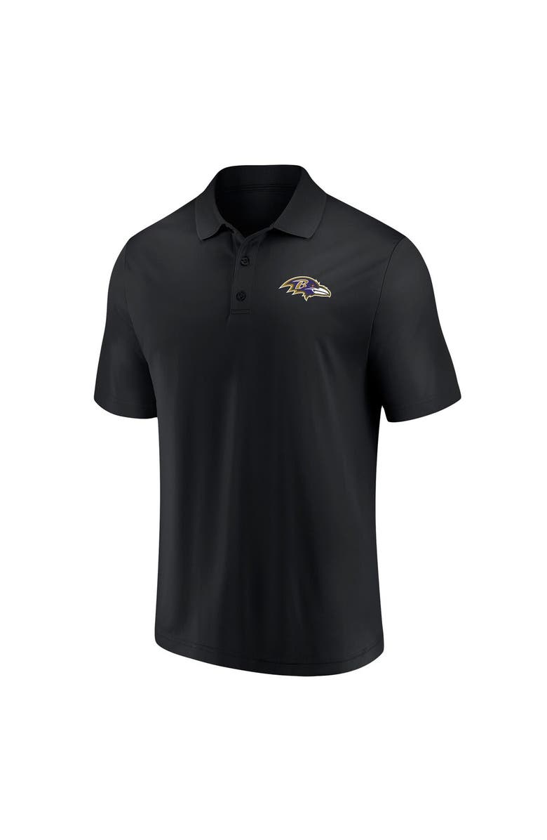 FANATICS Men's Fanatics Branded Black Baltimore Ravens Component Polo, Alternate, color, 