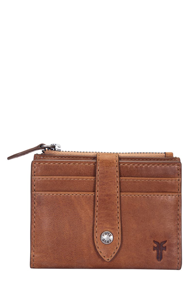 Melissa Leather Card Case, Main, color, COGNAC