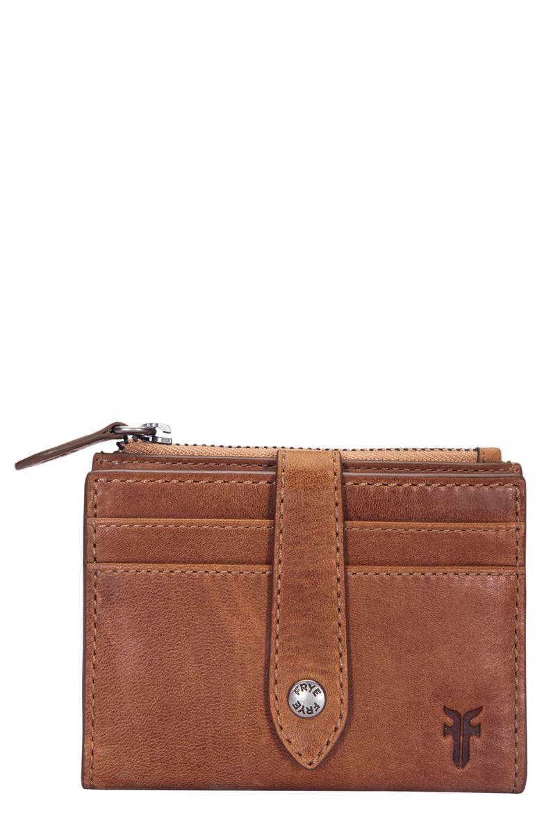 Frye Melissa Leather Card Case, Main, color, 
