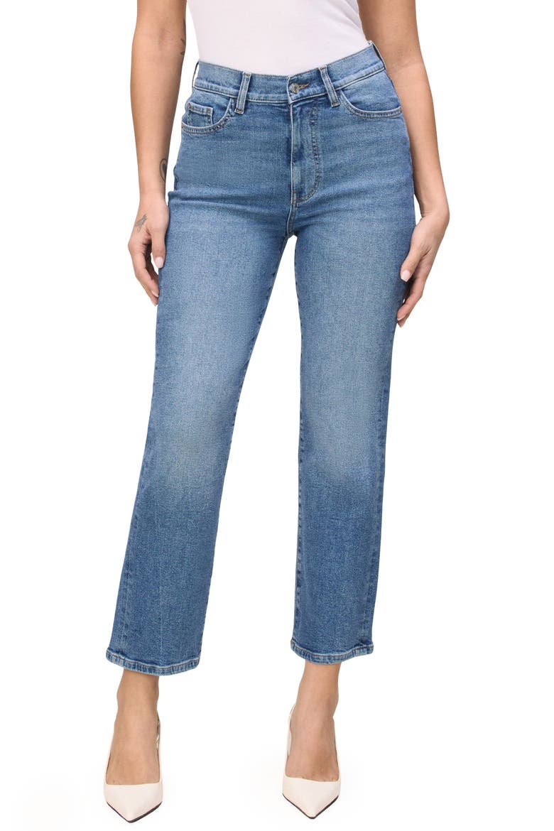 ASE High Waist Ankle Straight Leg Jeans, Main, color, EVER AFTER
