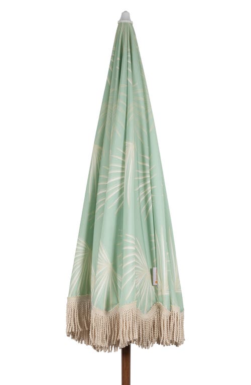 Picnic Time Summerland Portable Beach Umbrella In Light Green
