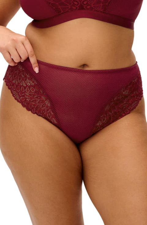 Tiernie Lace Trim Mesh Briefs
