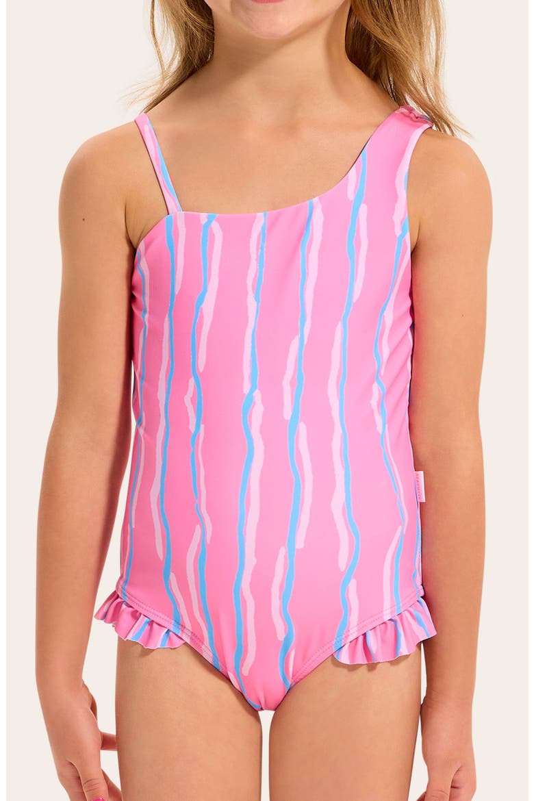 Kids' Aruba Ruffle One-Piece Swimsuit, Alternate, color, ARUBA PINK