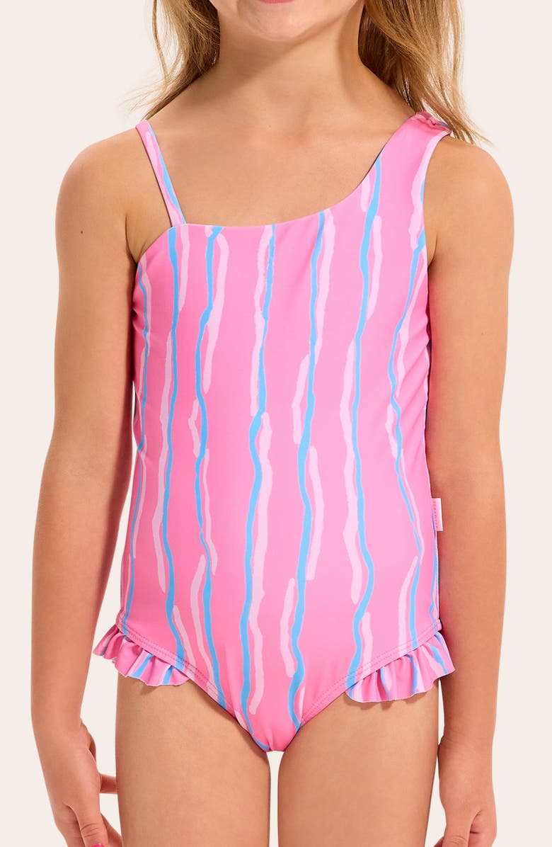 Seafolly Kids' Aruba Ruffle One-Piece Swimsuit, Alternate, color, Aruba Pink