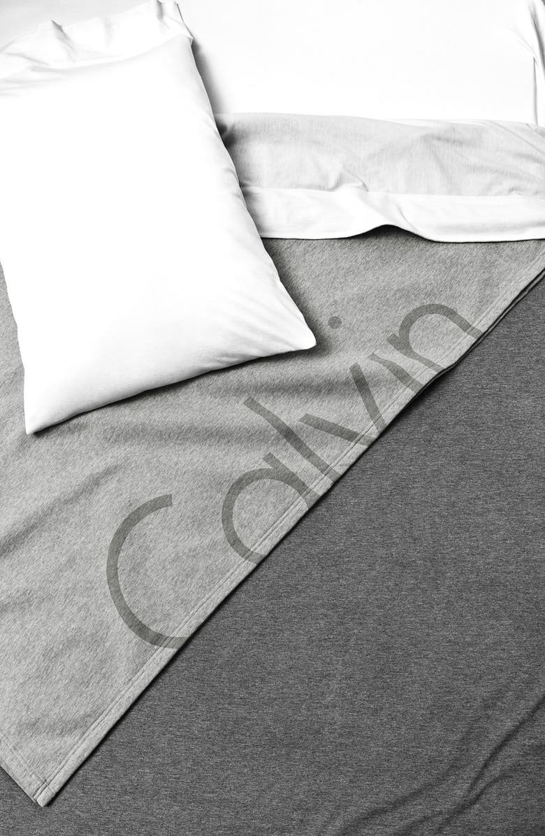 Calvin Klein Home Modern Cotton Collection Cotton & Modal Fitted Sheet, Alternate, color,