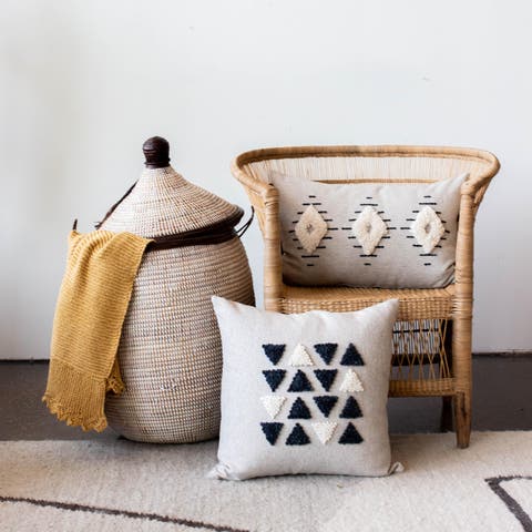 AfriScandi Harvest Wool + Cotton Throw Pillow - with Insert