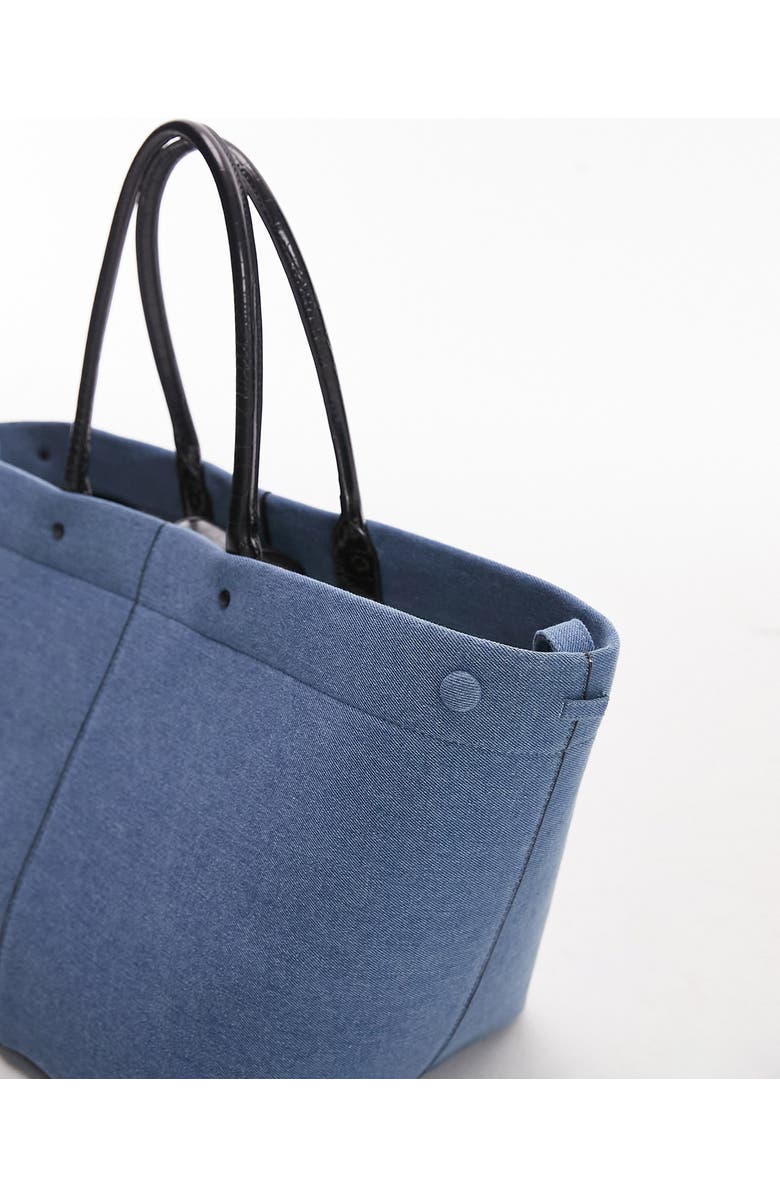 Topshop Tala Denim Tote Bag, Alternate, color,