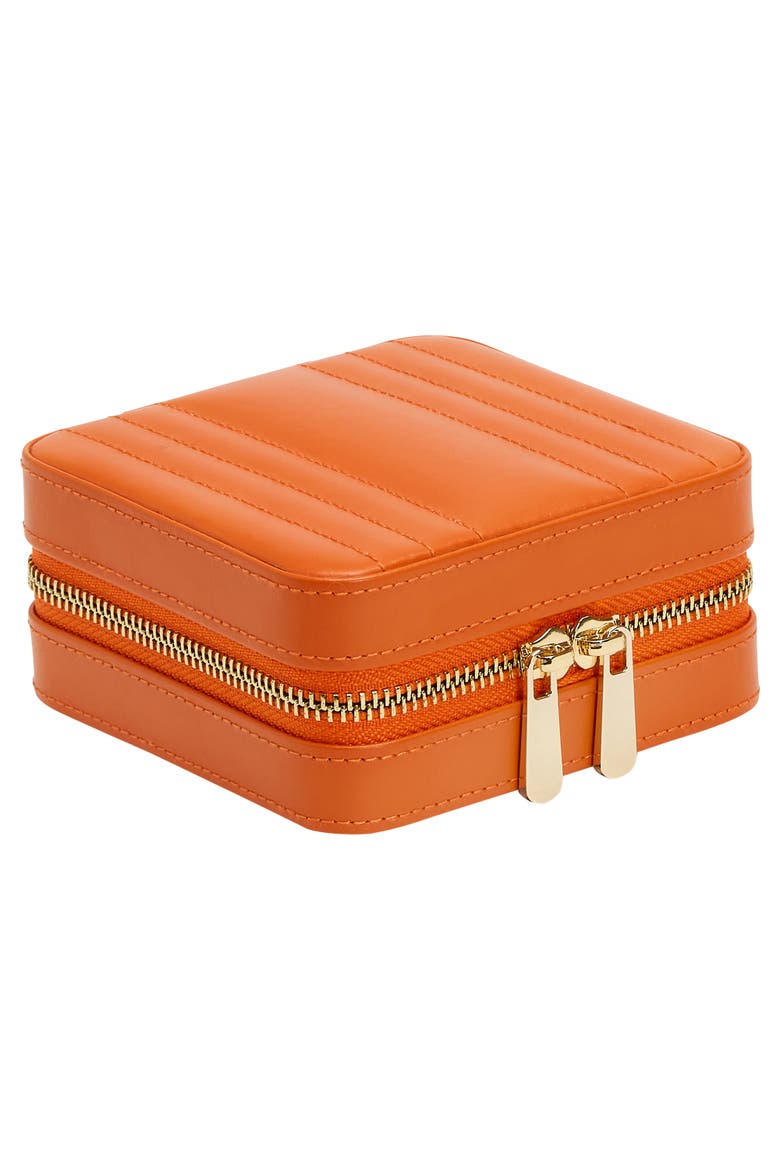 Maria Small Zip Jewelry Case, Alternate, color, Tangerine