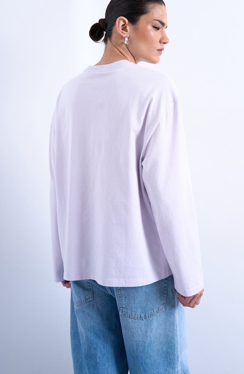 Topshop Provence Graphic Long Sleeve T-Shirt, Alternate, color, Lilac