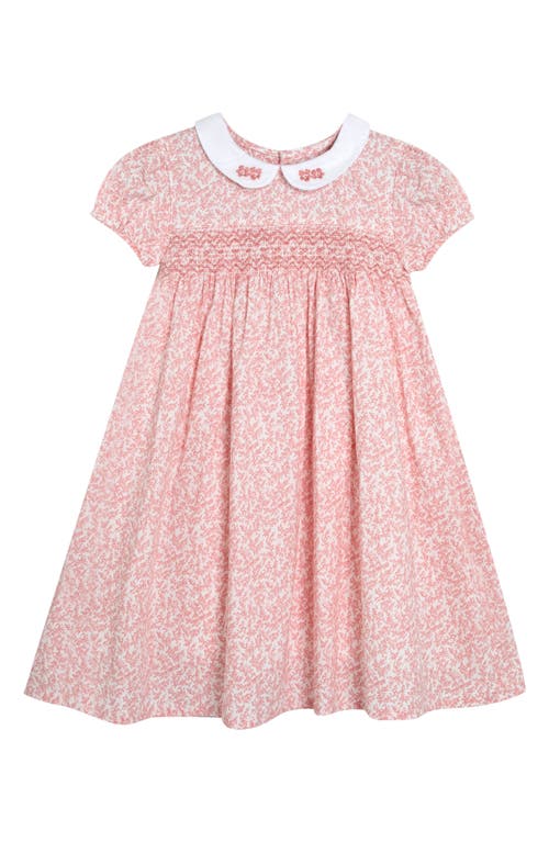 JOJO MAMAN BÉBÉ JOJO MAMAN BEBE FLORAL EMBROIDERED COTTON SMOCKED BODICE DRESS & BLOOMERS
