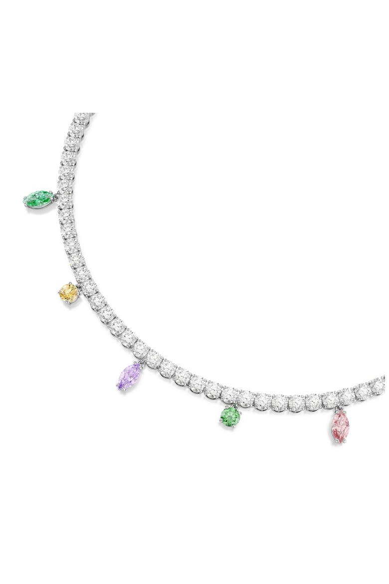 x Ariana Grande Multicolor Crystal Charm Necklace, Alternate, color, SILVER/ MULTI