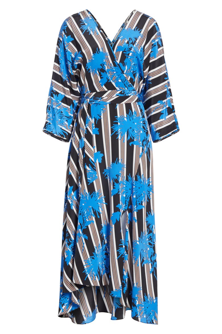 Eloise Silk Wrap Midi Dress, Alternate, color, SHELFORD B