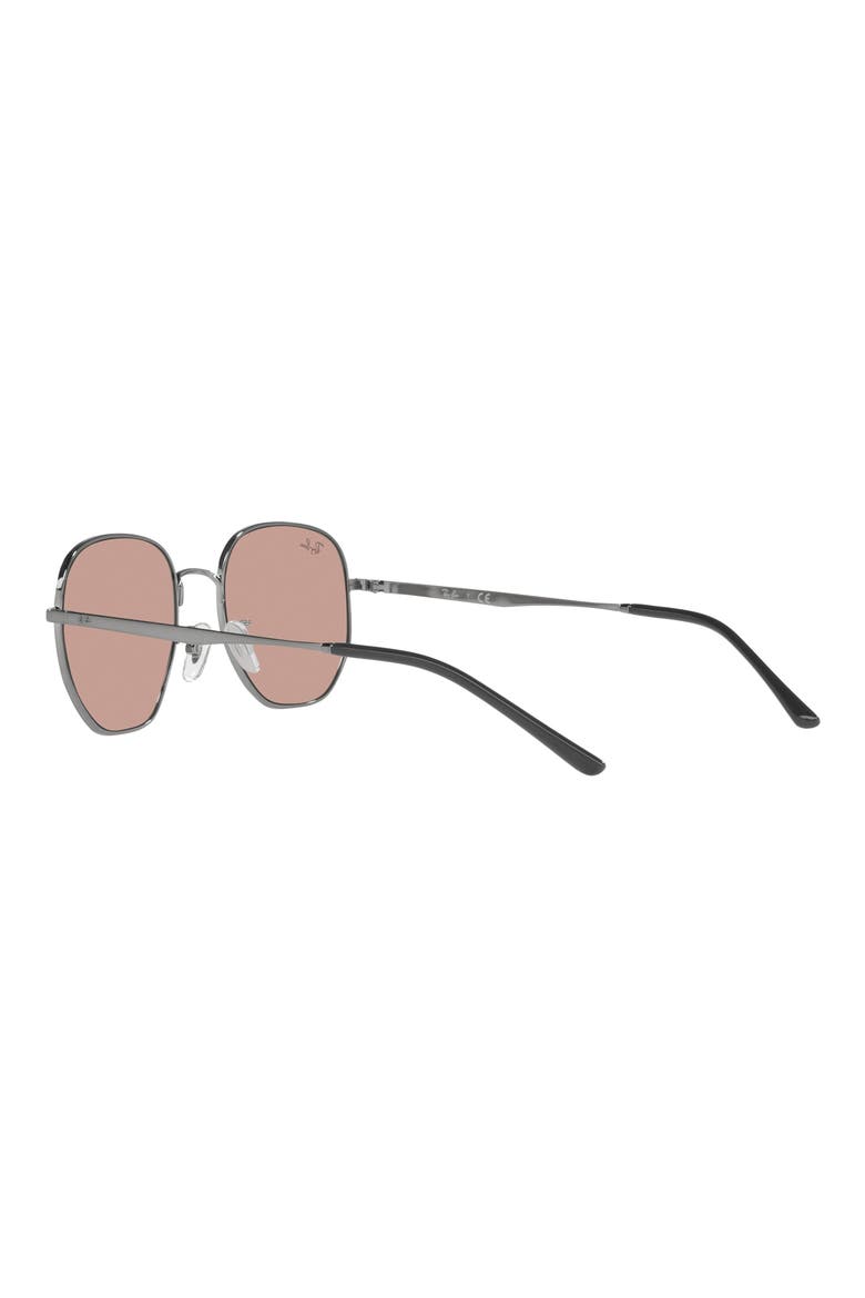 54mm Round Sunglasses, Alternate, color, GUNMETAL / EVOLVE PHOTO BROWN
