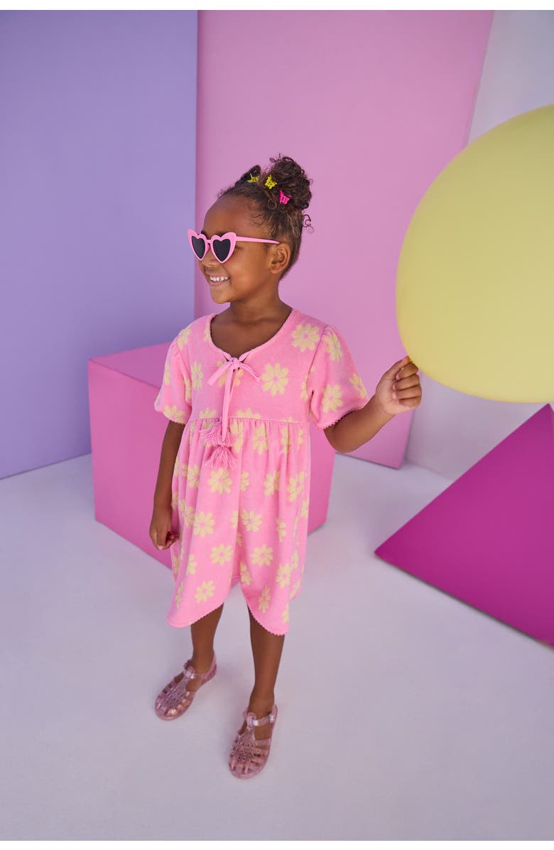 BISBY Kids' Riviera Dress, Alternate, color, Pink Floral Terry