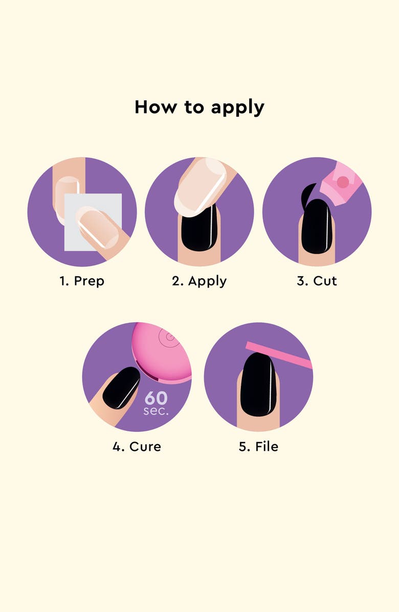 Le Mini Macaron Gel Nail Strips Kit, Alternate, color, Licorice