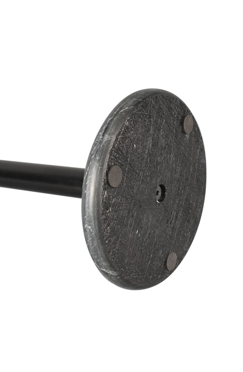 HAPPIMESS Avery Modern Classic Metal with Non Slip Weighted Marble Base Paper Towel Holder, Alternate, color, Black / Black Marble