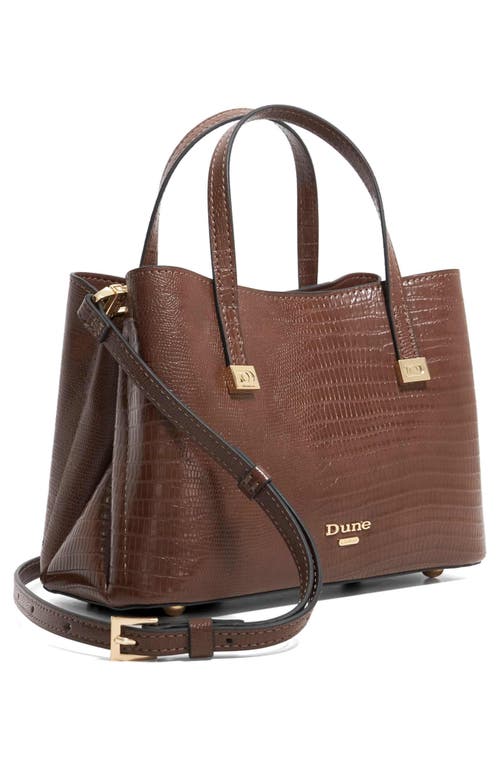 Dune London Dinky Dorrio Mini Tote Bag In Brown