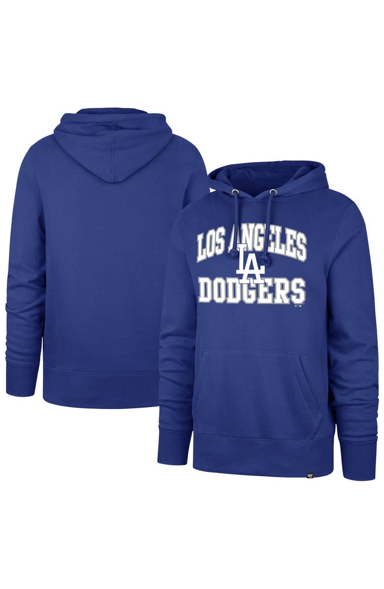 '47 Men's '47  Royal Los Angeles Dodgers Velocity Headline Pullover Hoodie, Main, color, 