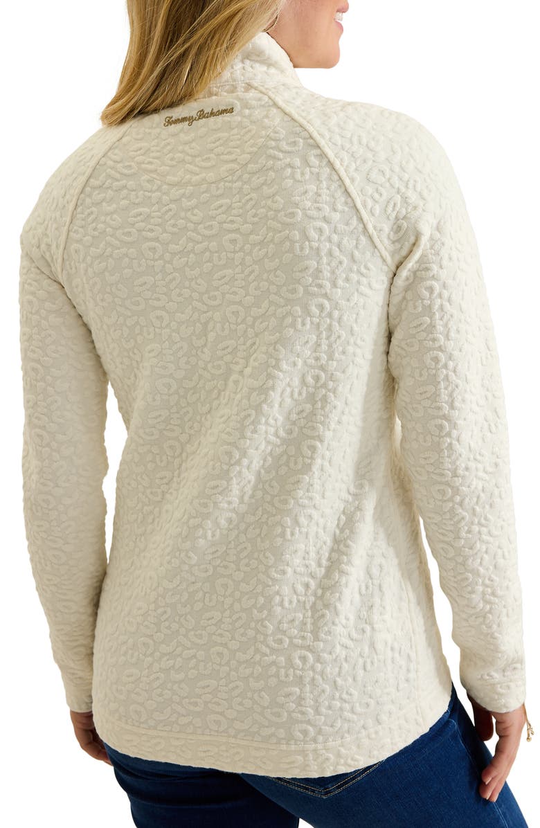 Tommy Bahama Aruba Purrfection Animal Spot Jacquard Zip-Up Jacket, Alternate, color, Coconut