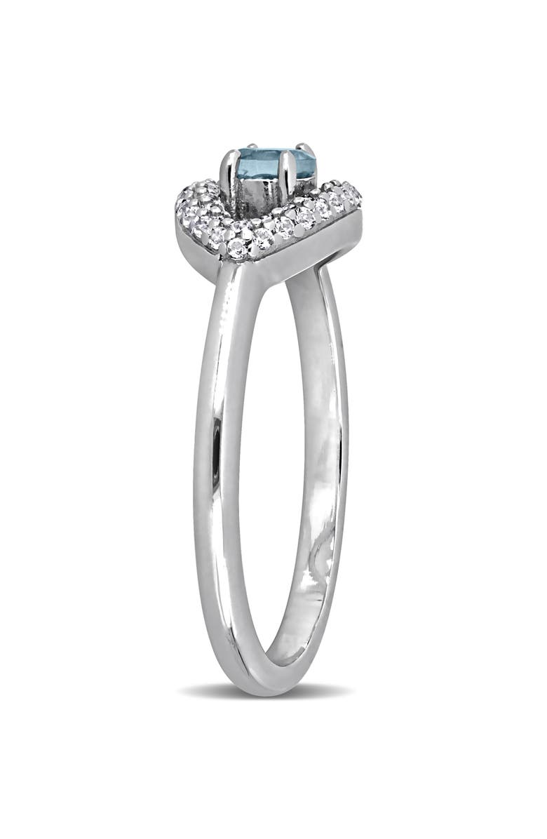 DELMAR Blue Topaz & Created White Sapphire Ring, Alternate, color, Blue