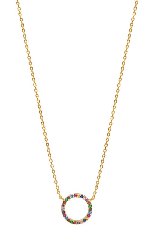 Estella Bartlett Cubic Zirconia Circle Pendant Necklace In Gold