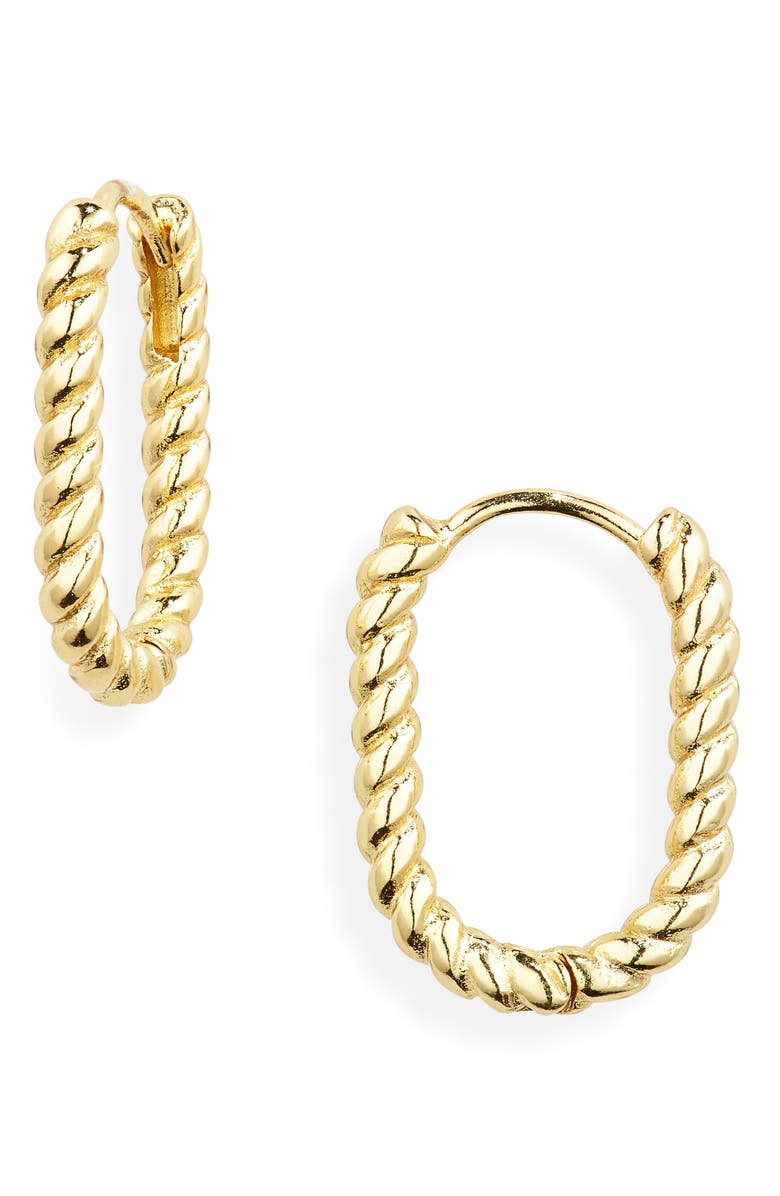 Madewell Rope Carabiner Hoop Earrings, Main, color, 