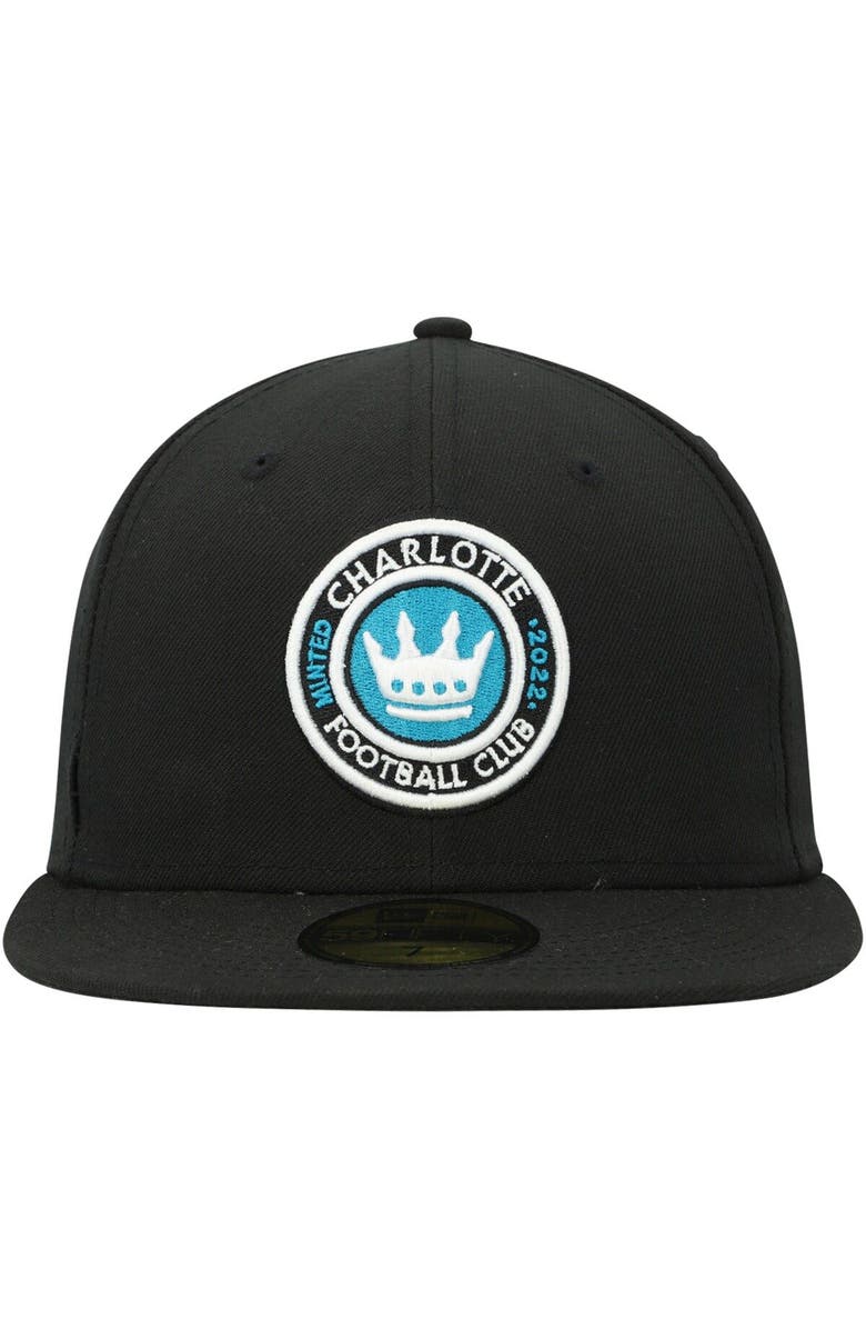New Era Men's New Era Black Charlotte FC Primary Logo 59FIFTY Fitted Hat, Alternate, color, Black