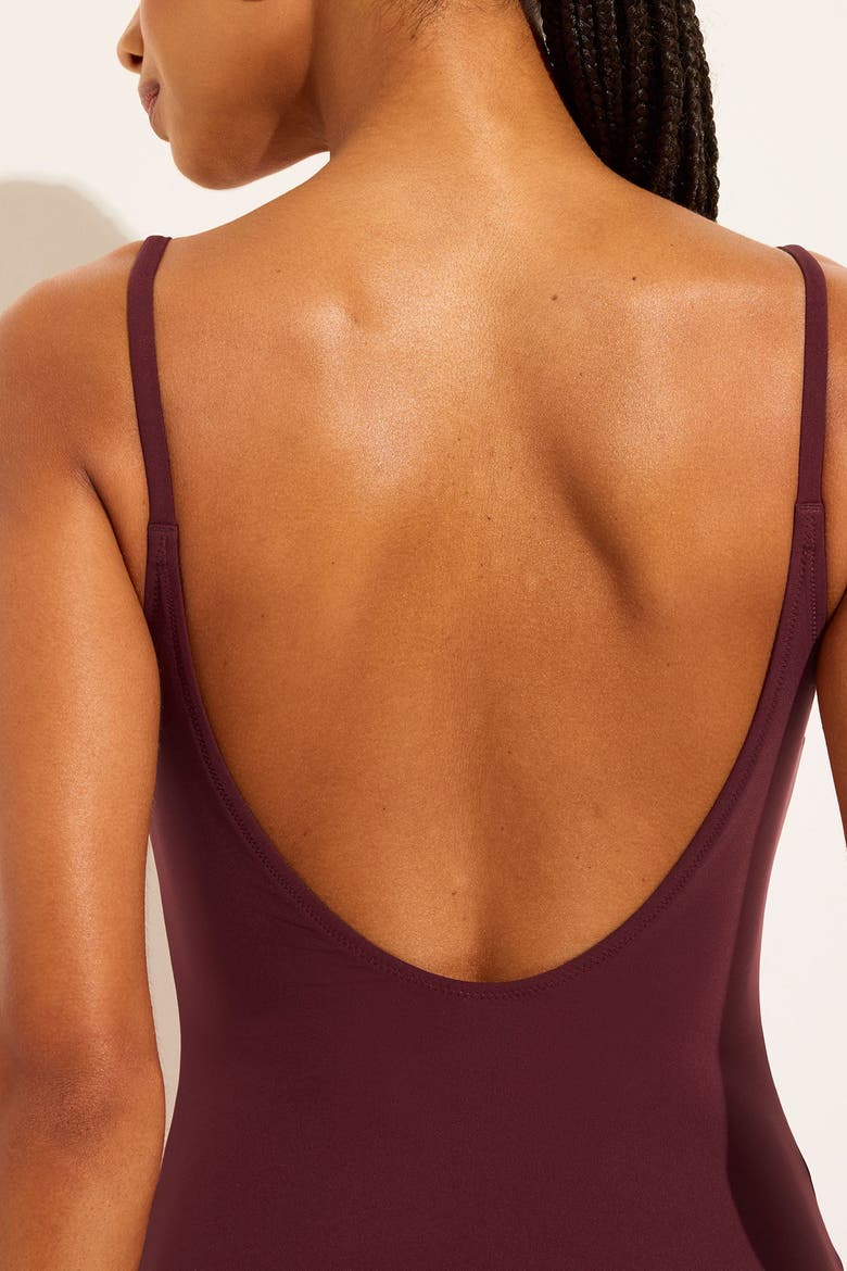 Swim Strappy One-Piece, Alternate, color, Garnet