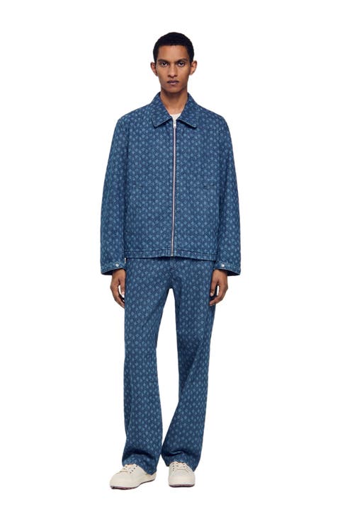 Rope motif denim jacket