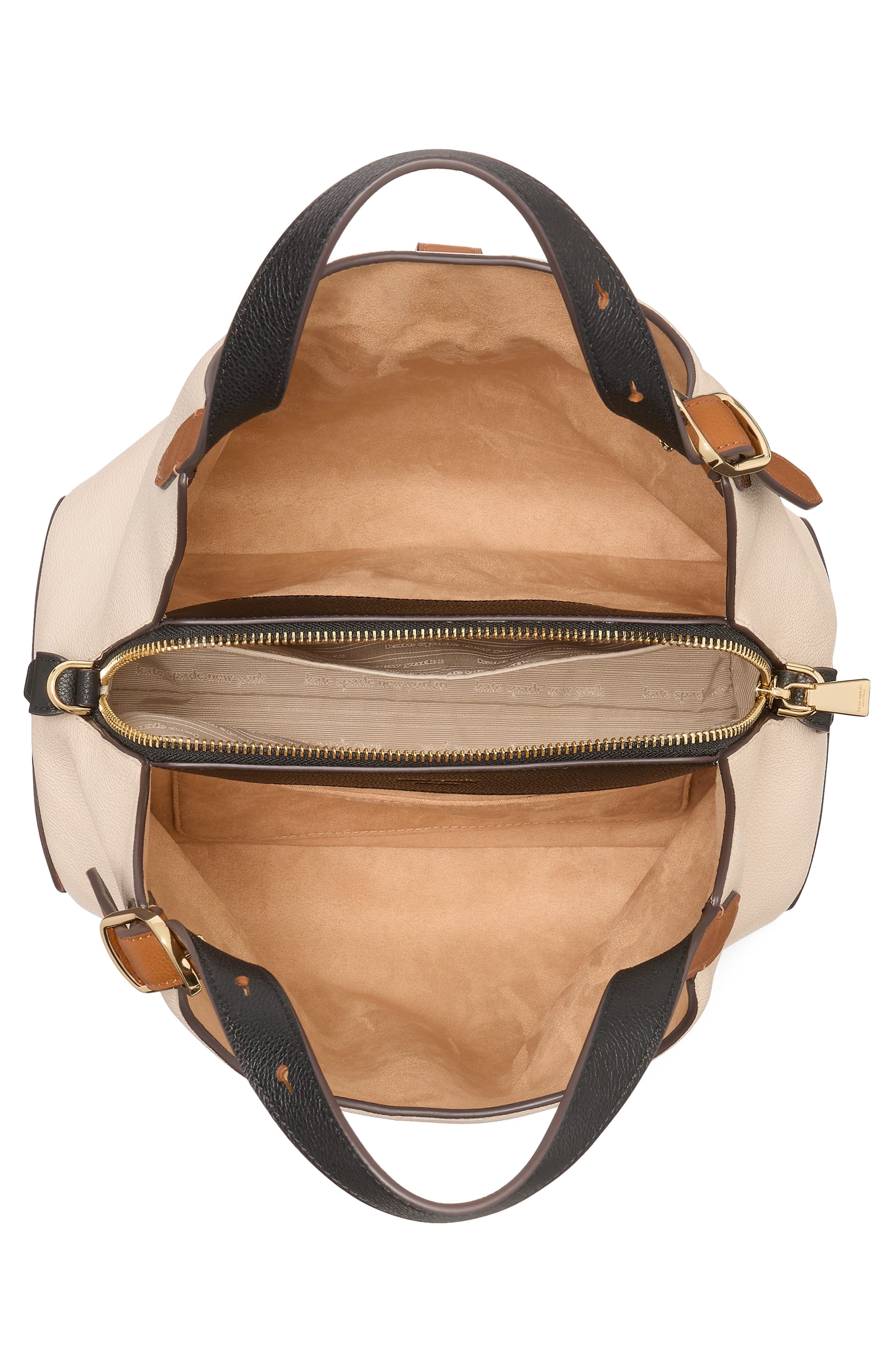 Kate Spade New York deco pebbled leather shoulder bag, Alternate, color, Milk Glass Multi