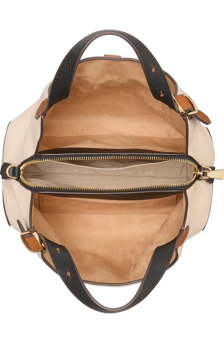 Kate Spade New York deco pebbled leather shoulder bag, Alternate, color, Milk Glass Multi