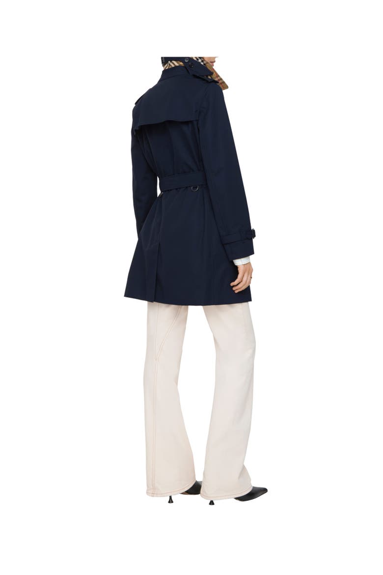 Short Kensington Heritage Trench Coat, Alternate, color, Coal blue