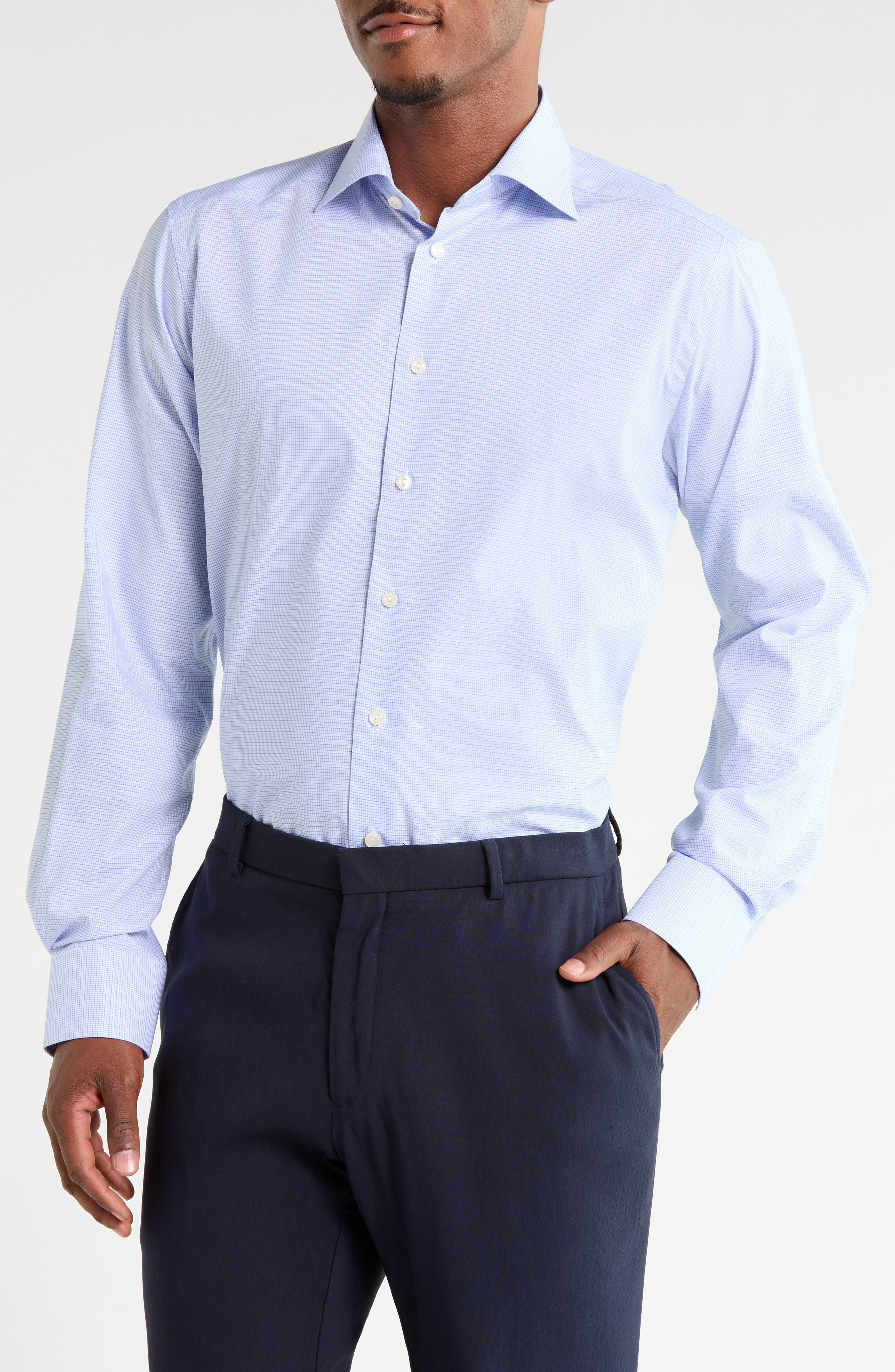 Contemporary Fit Check Twill Shirt