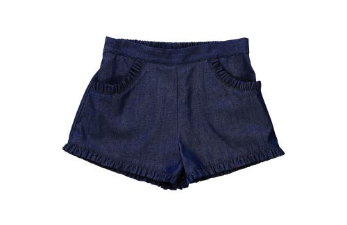 Busy Bees Phoebe Pocket Shorts In Indigo Denim Chambray