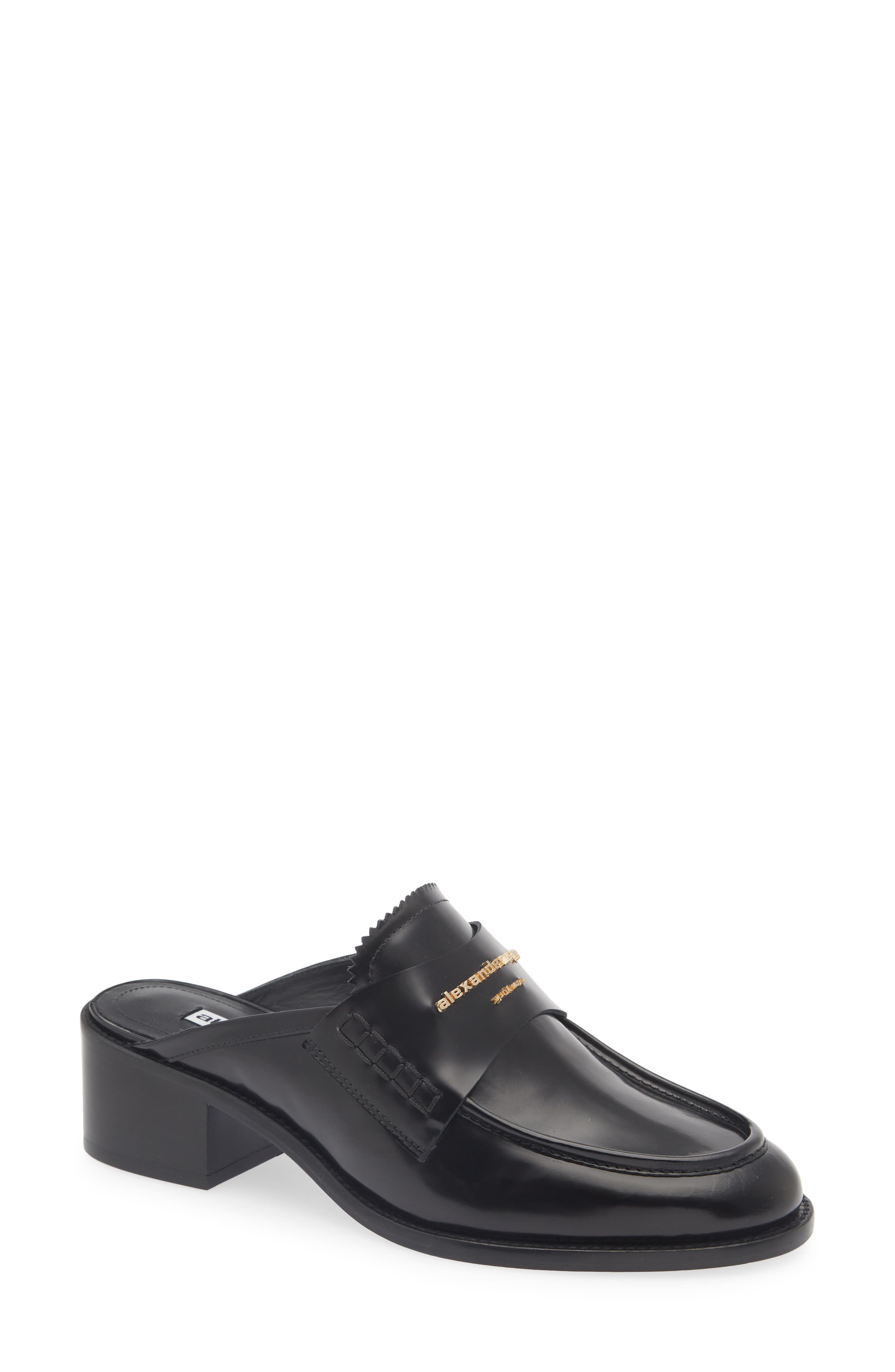 Alexander Wang Carter Loafer Mule, Main, color, Black