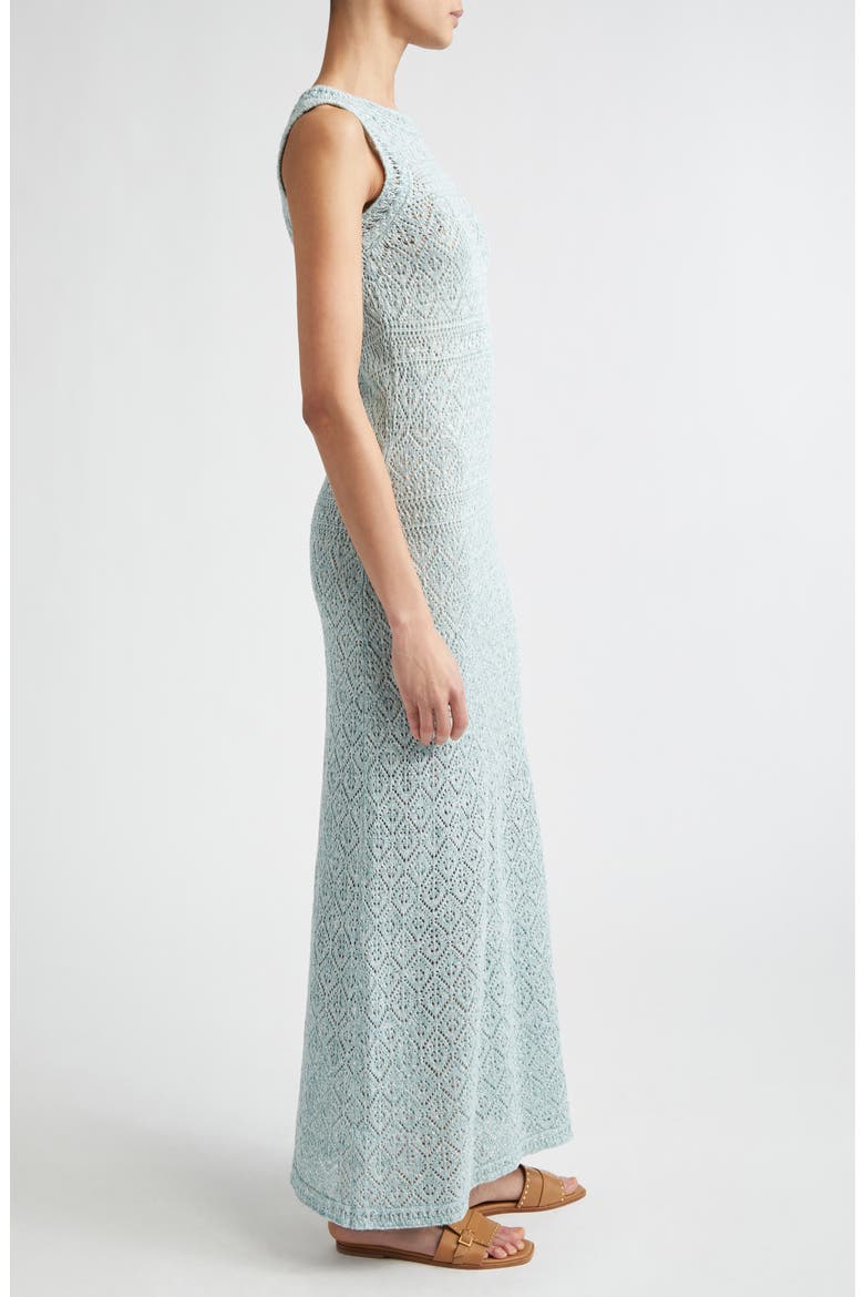 Linen Blend Sleeveless Dress, Alternate, color, JADE