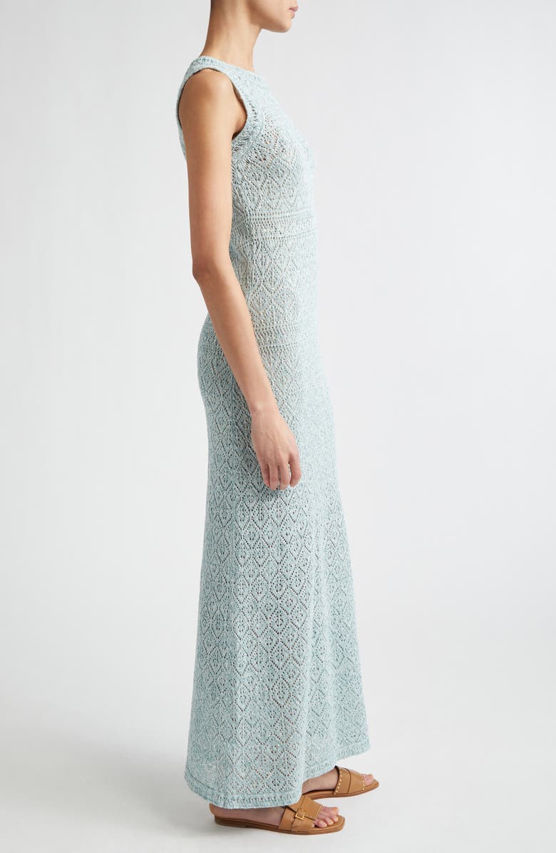 Eleventy Linen Blend Sleeveless Dress, Alternate, color, Jade