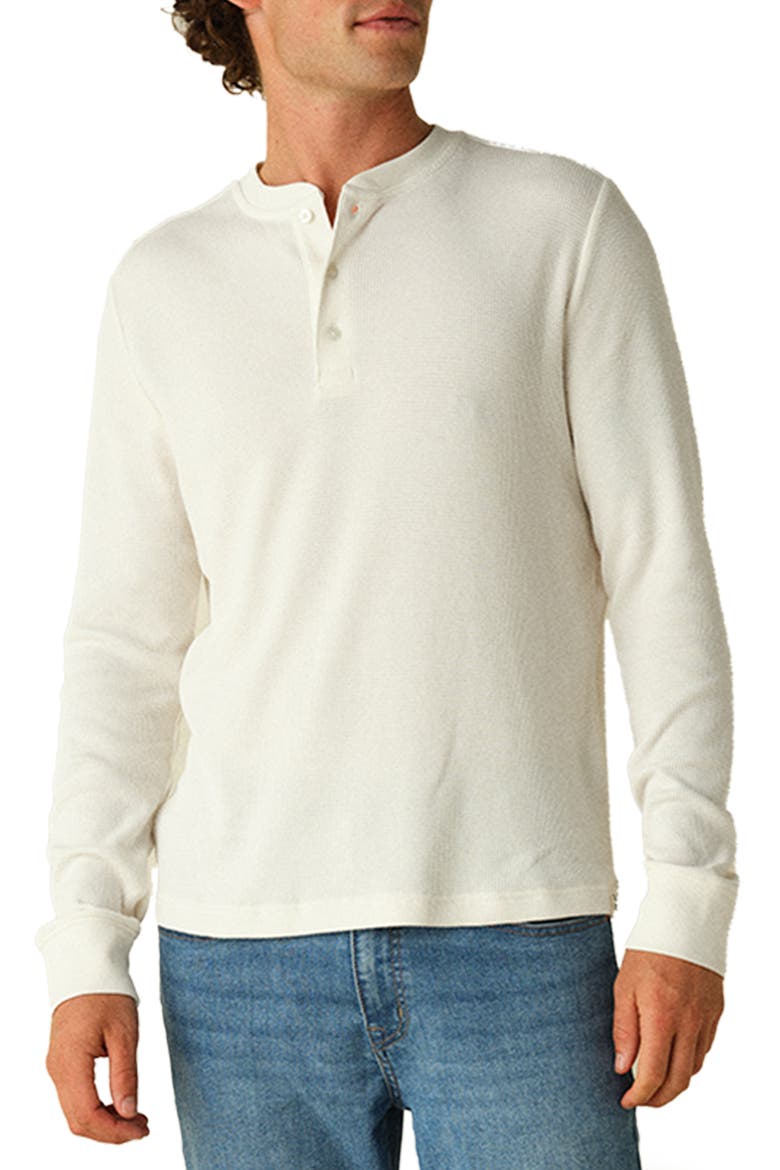 Hudson Organic Cotton Blend Waffle Henley, Main, color, SHELL
