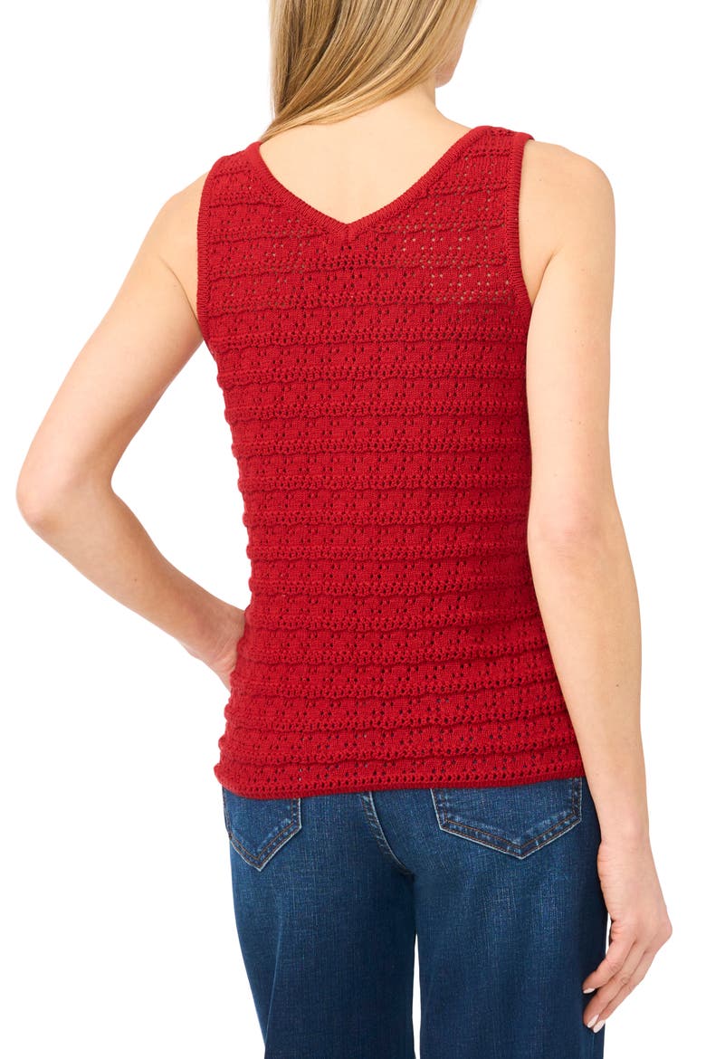 Openwork Sleeveless Sweater, Alternate, color, LAVA FALLS