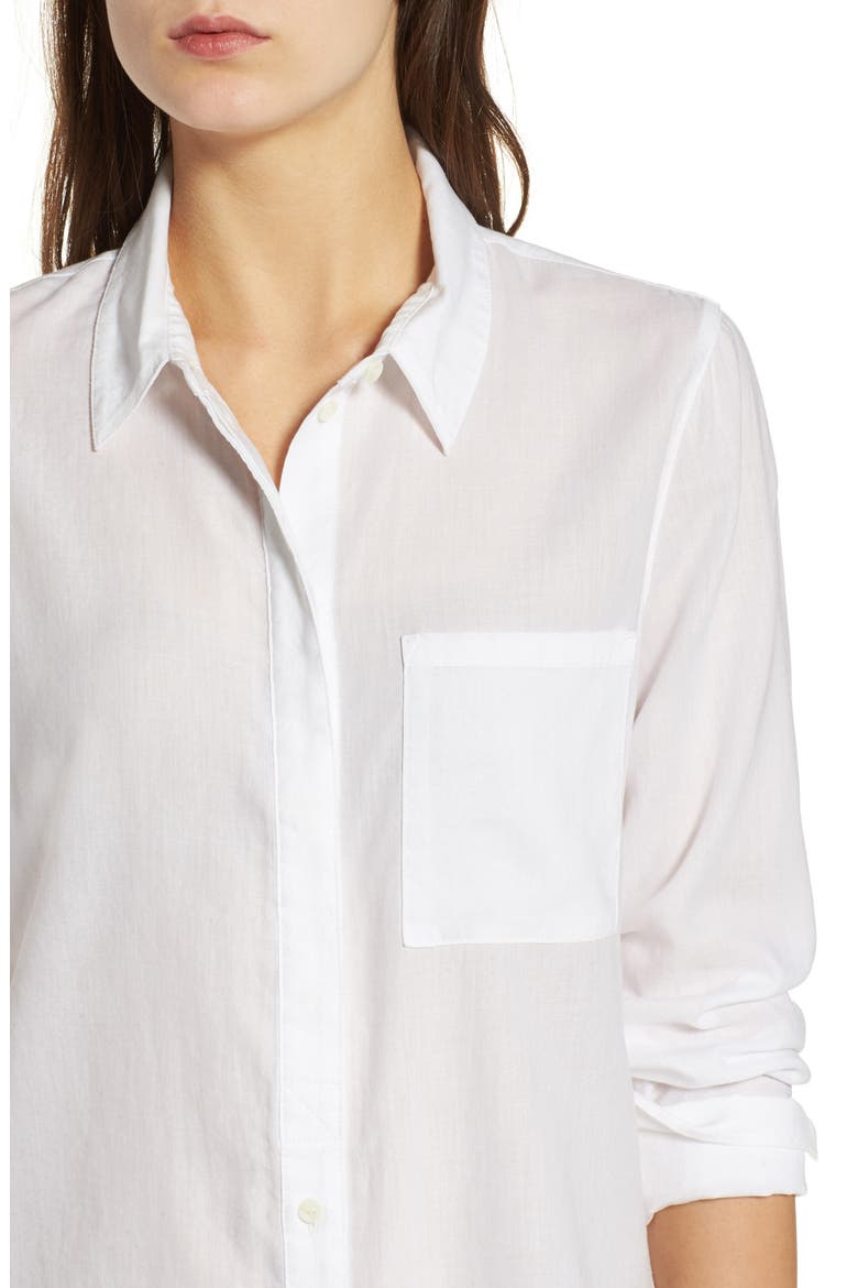 Drapey Classic Shirt, Alternate, color, WHITE
